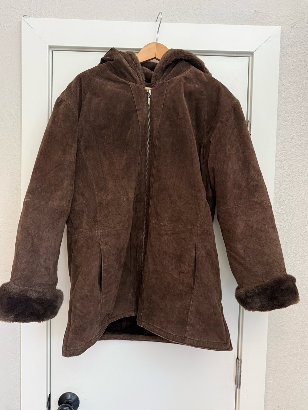St. John’s bay washable suede chocolate coat